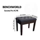 Benchworld "Sonata Pro 1C" Piano Bench - Polished Ebony