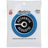 Martin MA540 Authentic Acoustic Guitar Strings Superior Performance 92/8 Phosphor Bronze