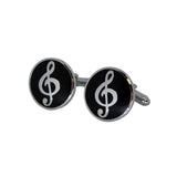 Cuff Links - Treble Clef Round