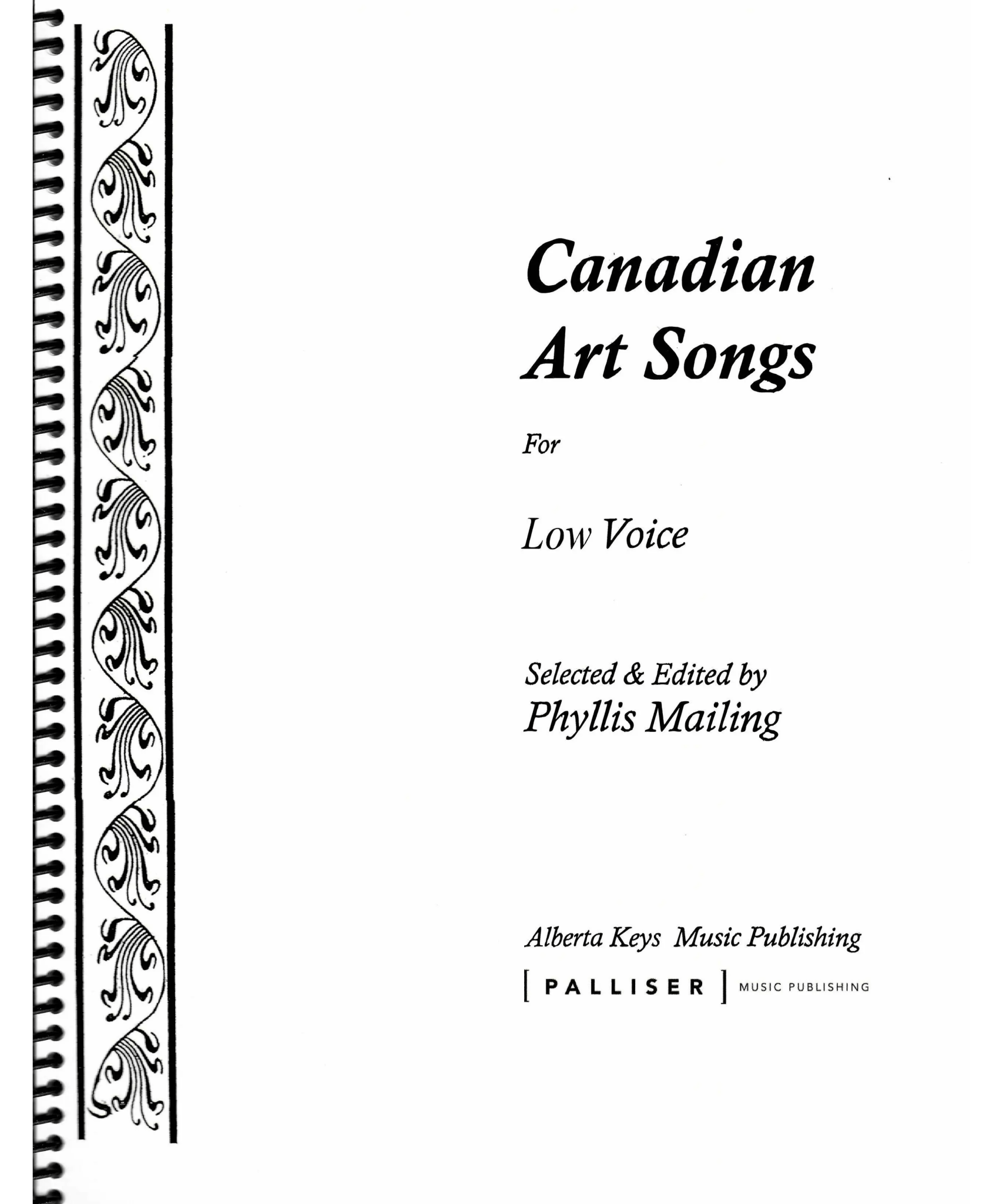 Canadian Arts Songs for Low Voice - Remenyi House of Music