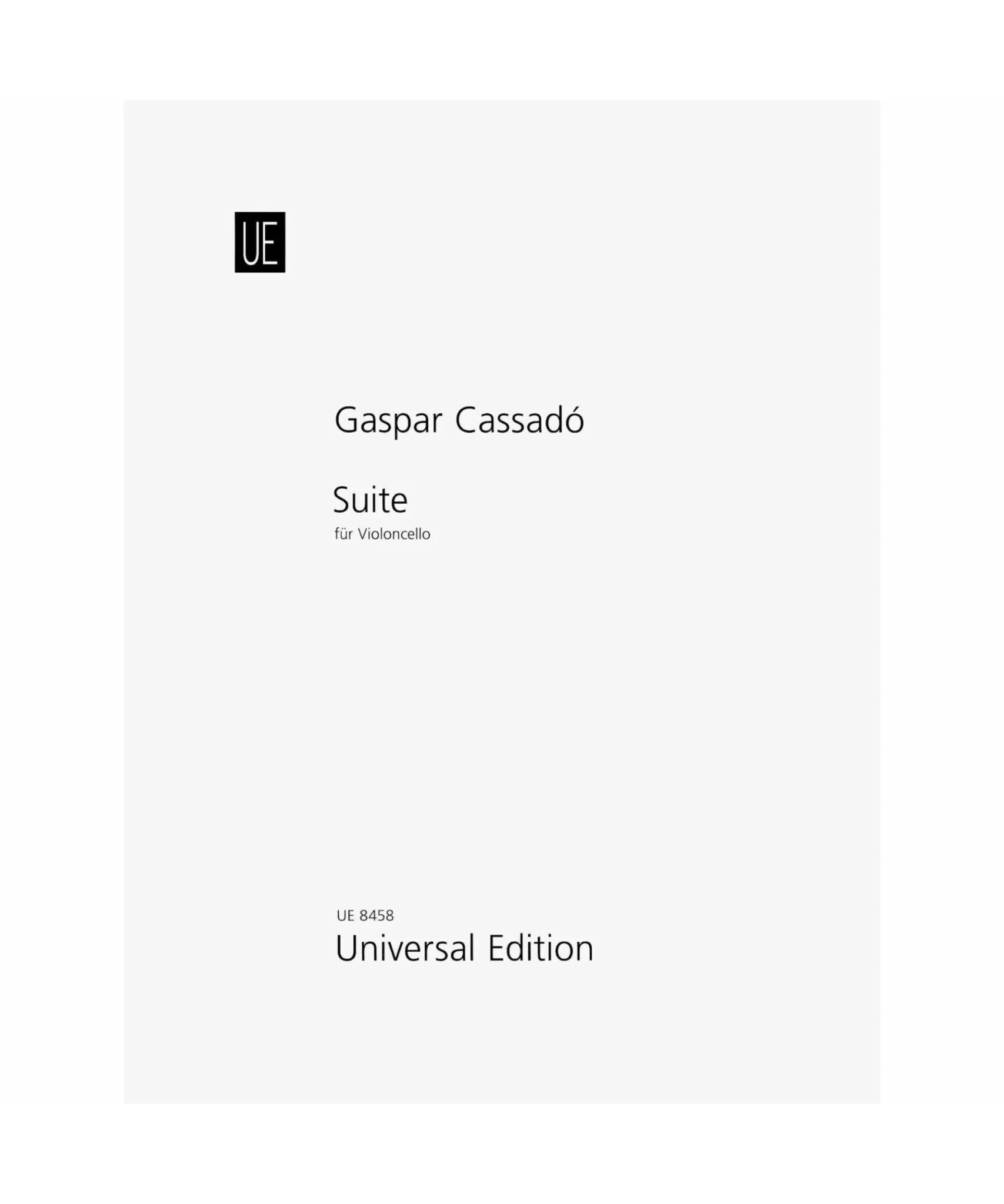 Cassado, G. - Suite for Solo Cello - Remenyi House of Music