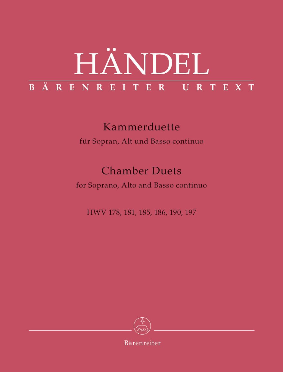 Chambers Duets for Soprano, Alto and Basso continuo HWV 178, 181, 185, 186, 190, 197 - Remenyi House of Music