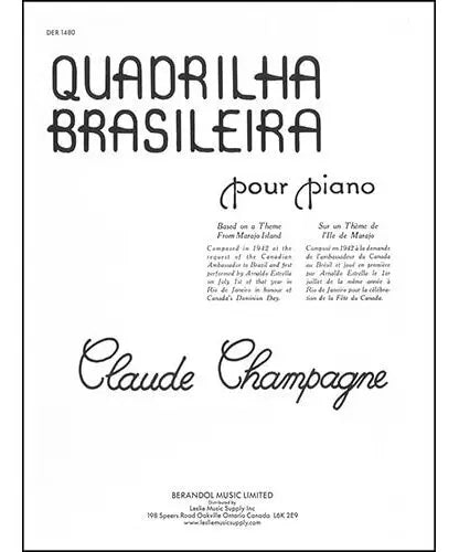 Champagne, C. - Quadrilha Brasileira - Remenyi House of Music