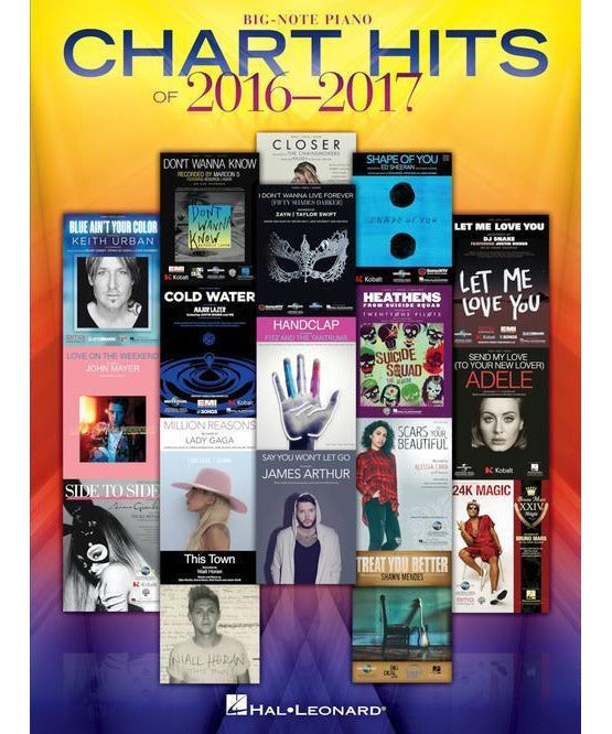 Chart Hits of 2016 - 2017 (Big Note Songbook) - Remenyi House of Music