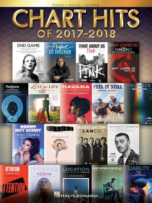 Chart Hits of 2017 - 2018 (Piano/Vocal/Guitar Songbook) - Remenyi House of Music