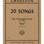 Chausson, E. - 20 Songs (Low Voice) - Remenyi House of Music