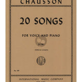 Chausson, E. - 20 Songs (Low Voice) - Remenyi House of Music