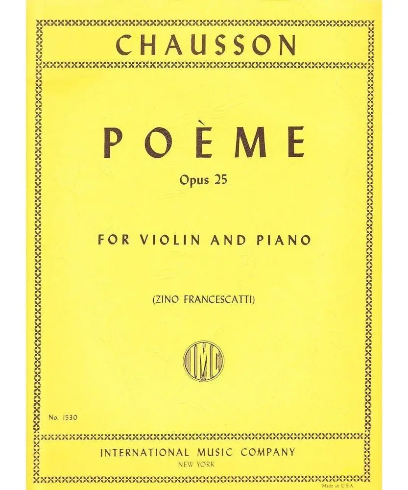 Chausson, E. - Poème, Op. 25 - Remenyi House of Music