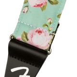 Fender Floral Strap, Surf Green, 2"