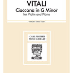 Ciaccona In G Minor - Violin - Remenyi House of Music