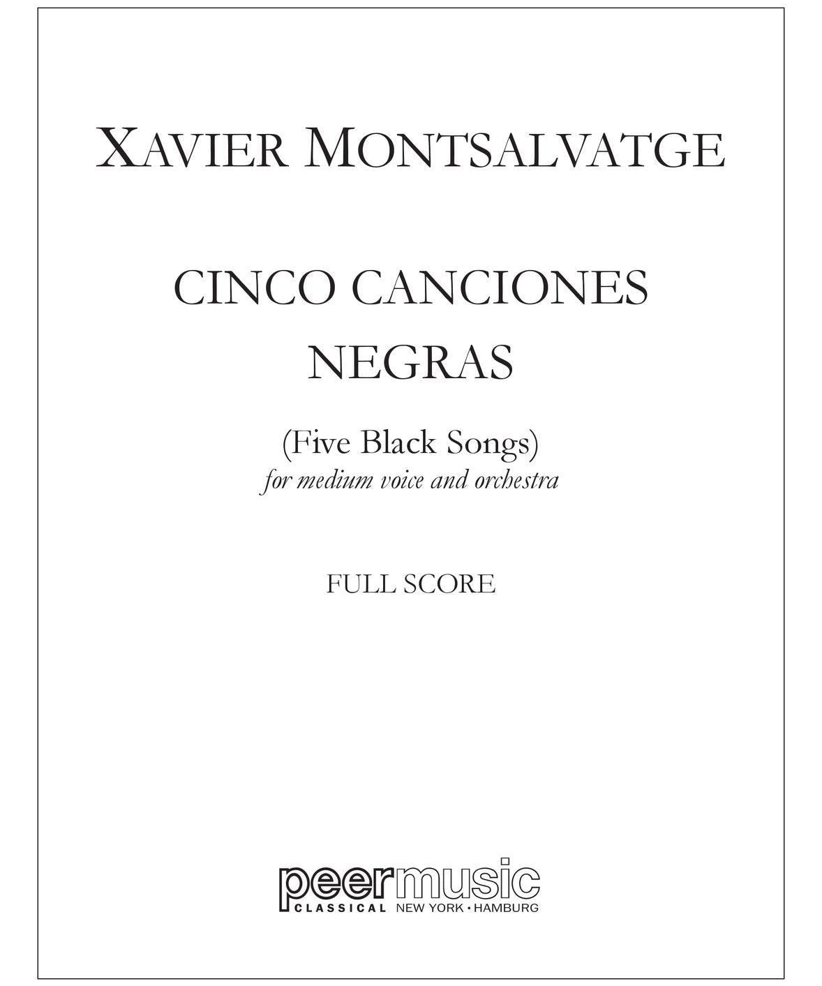 Cinco Canciones Negras - Remenyi House of Music