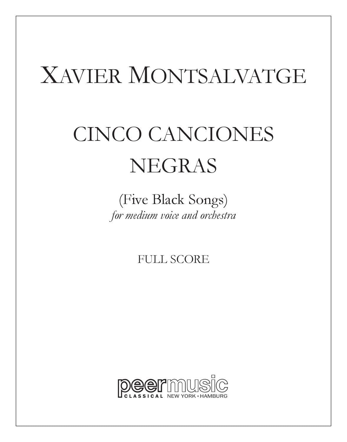 Cinco Canciones Negras - Remenyi House of Music