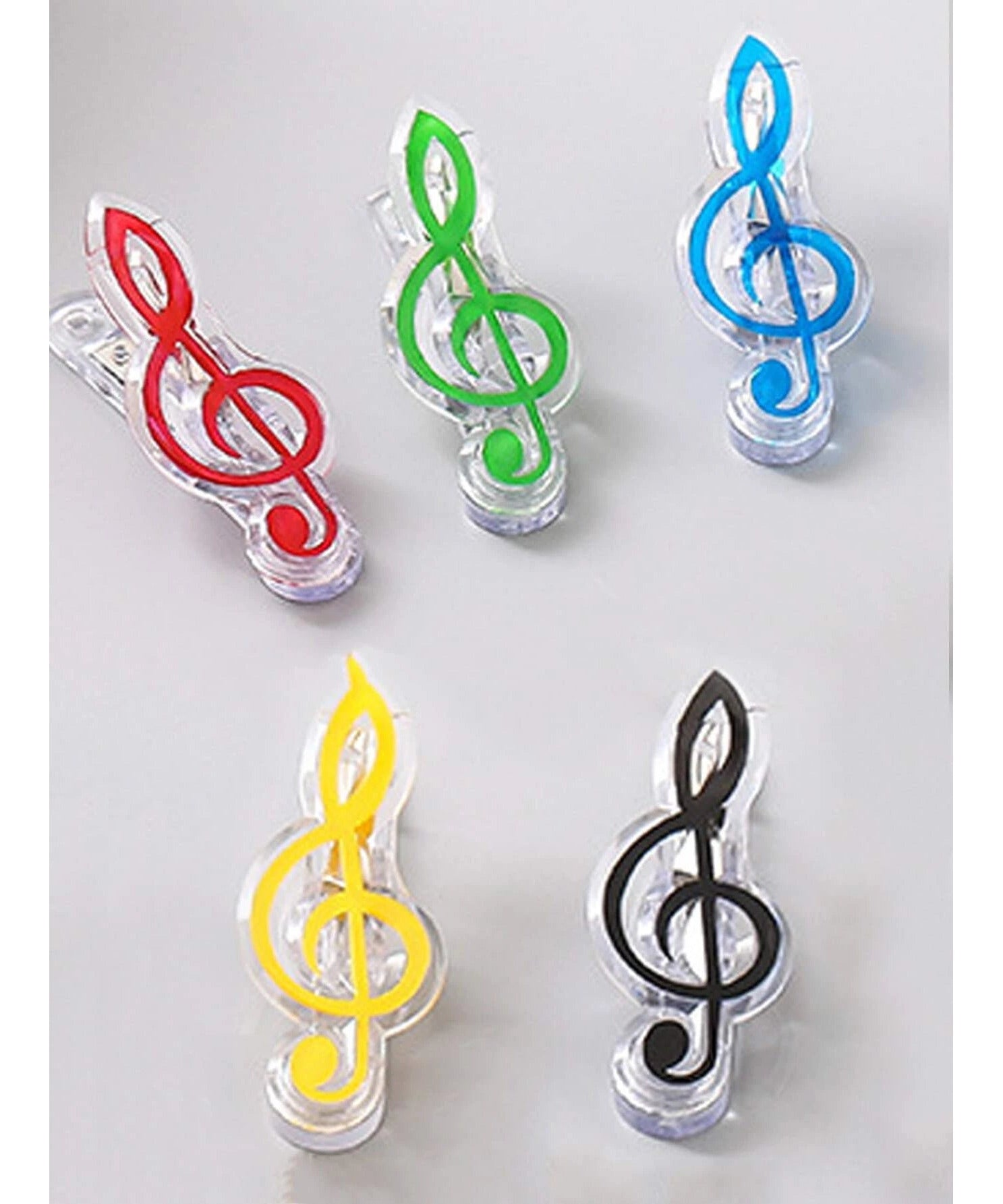 Clear Plastic Clips with Notes or Clefs - Remenyi House of Music