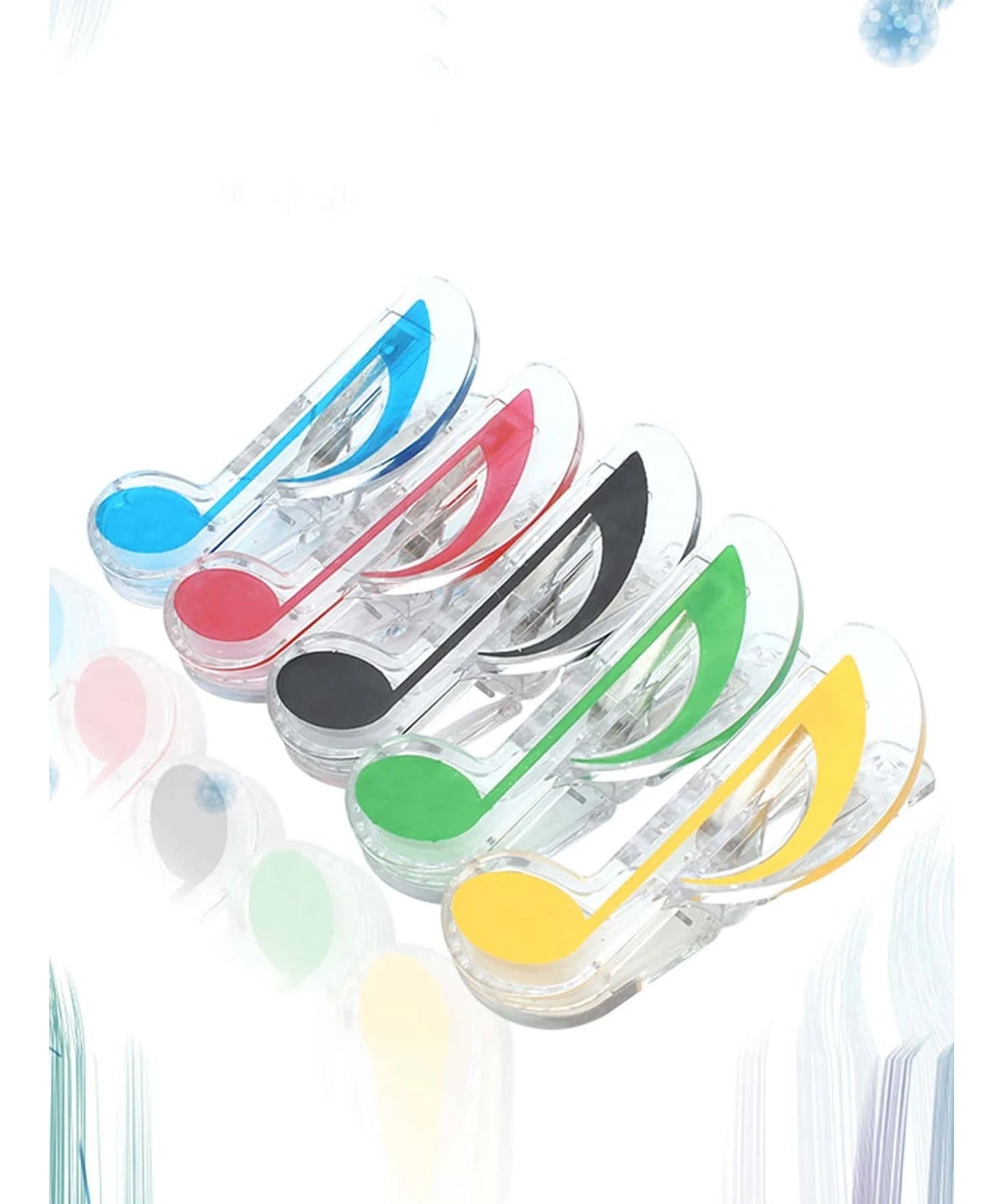 Clear Plastic Clips with Notes or Clefs - Remenyi House of Music