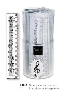 Clear Ruler with Staff - Remenyi House of Music