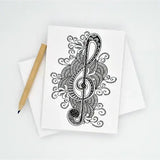 Colour Your Own Treble Clef Cards - 10 Pack - Remenyi House of Music