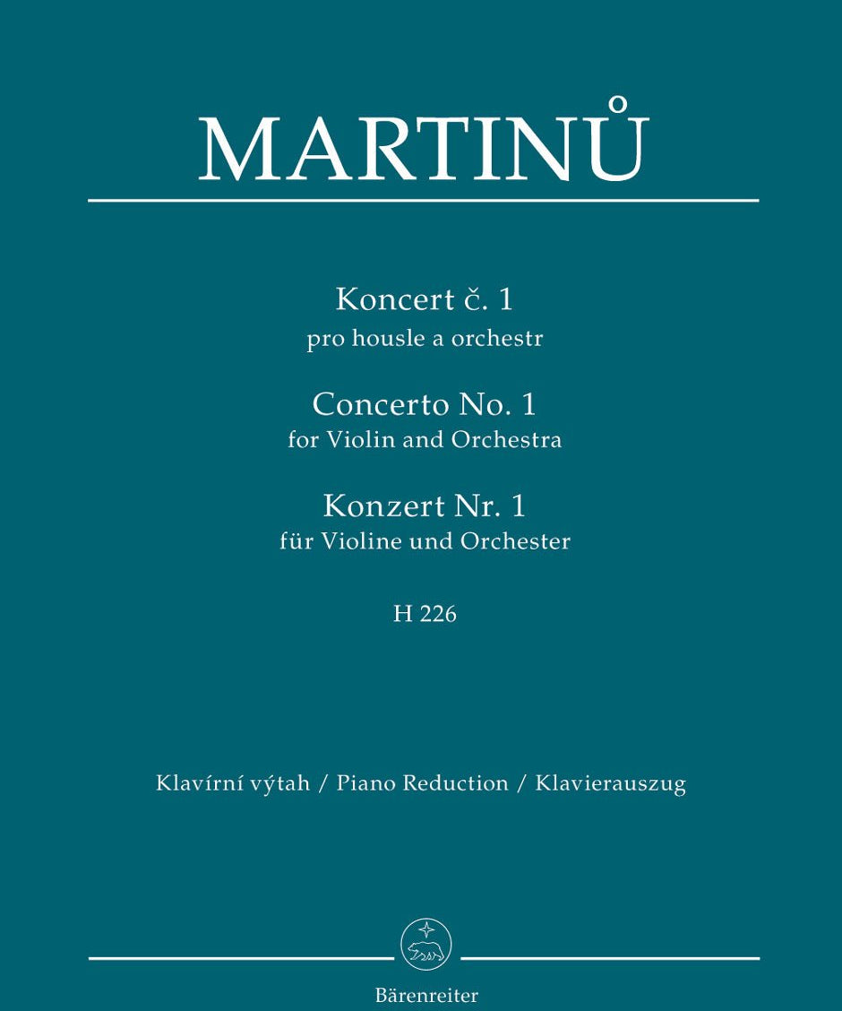 Concerto for Violin and Orchestra no. 1 H 226 - Remenyi House of Music