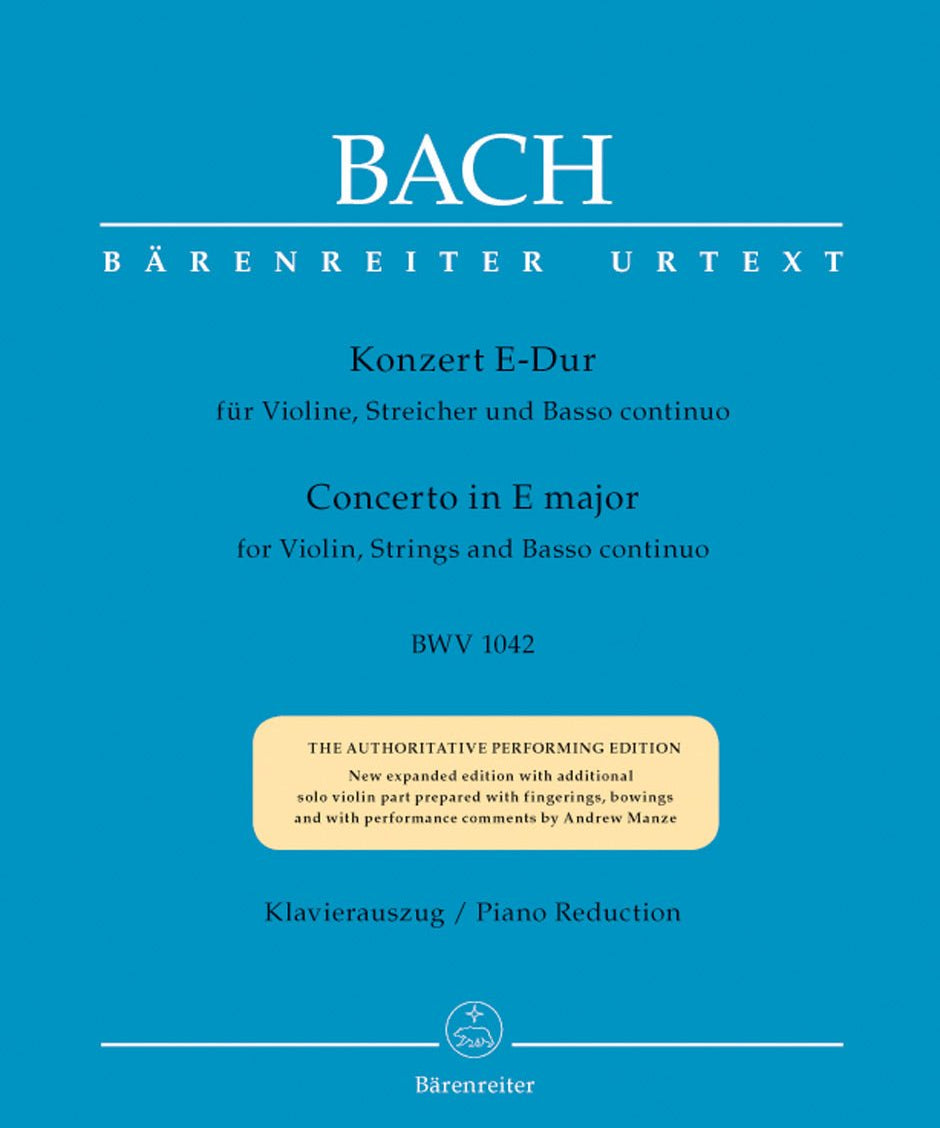 Concerto for Violin, Strings and Basso continuo in E major BWV 1042 - Remenyi House of Music