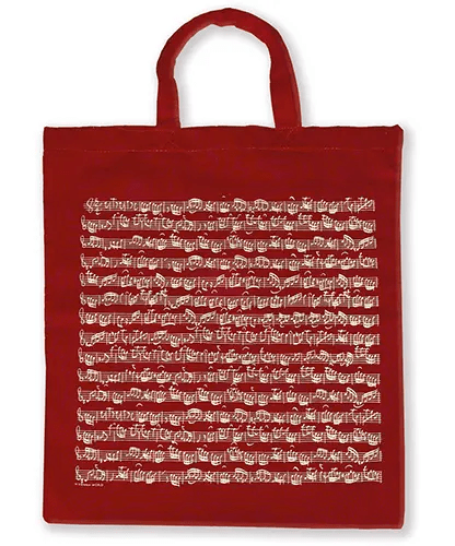 Cotton Tote Bag with Short Handles - Sheet Music Design - Remenyi House of Music