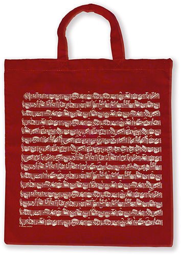 Cotton Tote Bag with Short Handles - Sheet Music Design - Remenyi House of Music