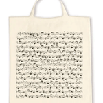 Cotton Tote Bag with Short Handles - Sheet Music Design - Remenyi House of Music
