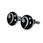 Cuff Links - Bass Clef Round - Remenyi House of Music