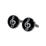 Cuff Links - Treble Clef Round - Remenyi House of Music