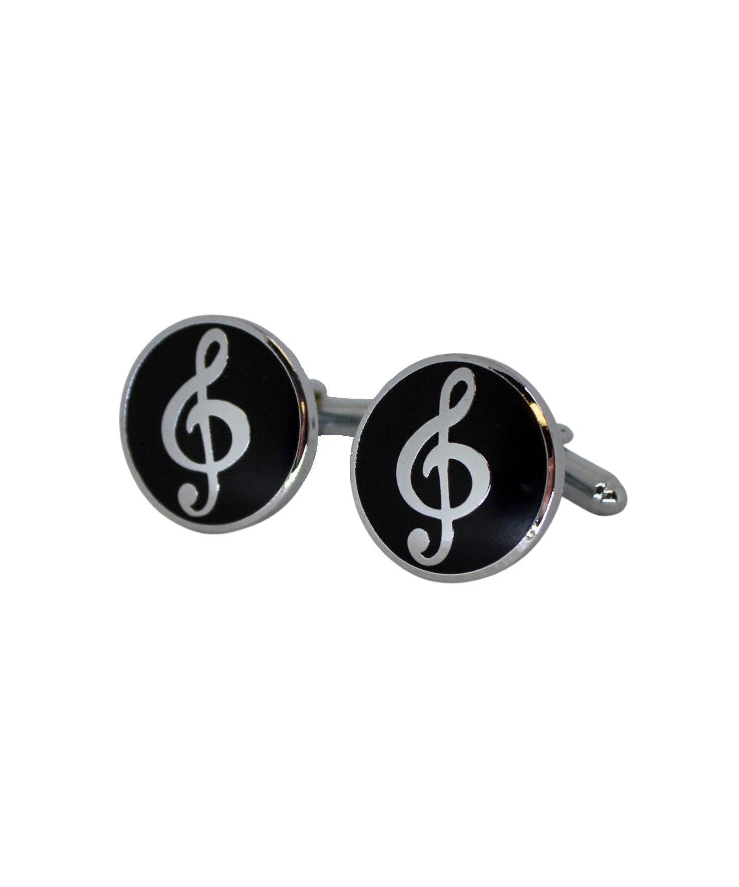 Cuff Links - Treble Clef Round - Remenyi House of Music