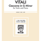 Ciaccona In G Minor - Violin