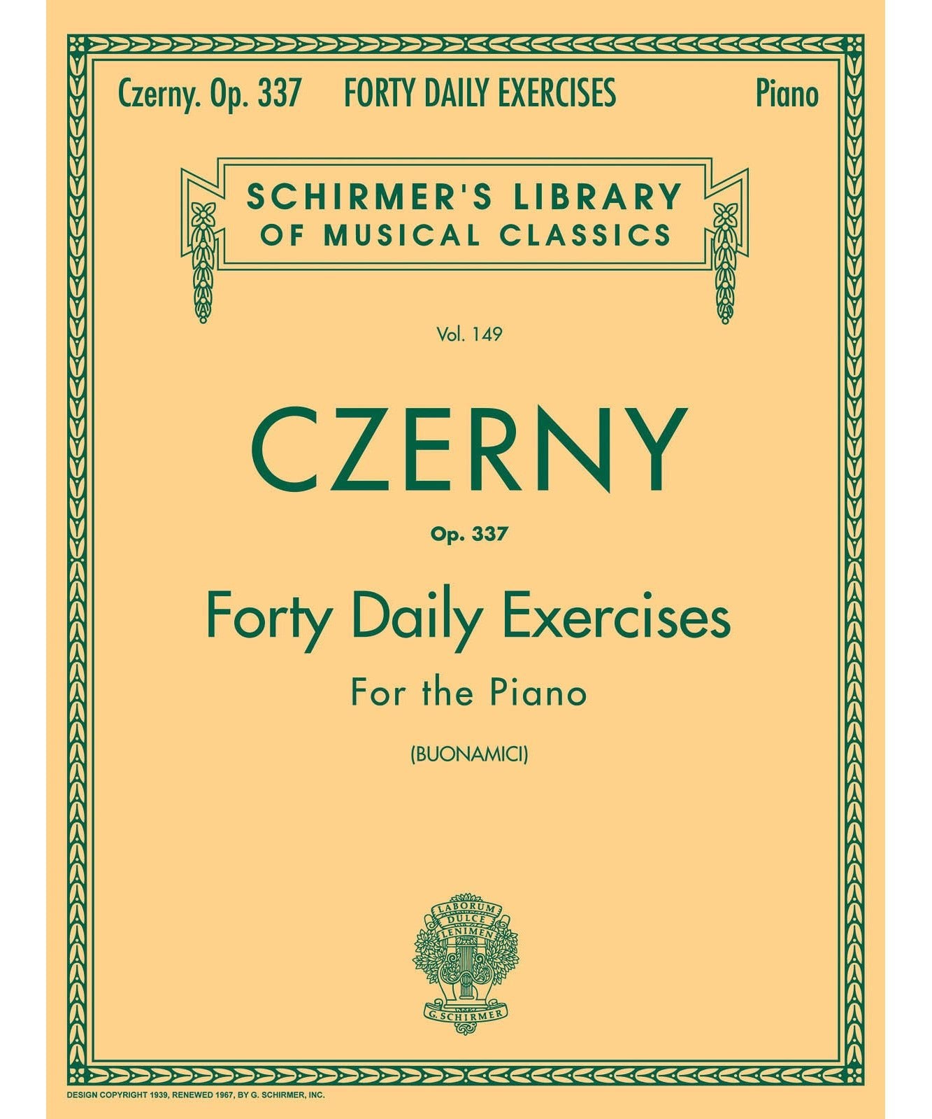 Czerny - 40 Daily Exercises, Op. 337 - Remenyi House of Music