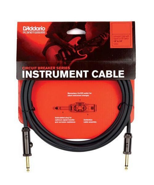 D'Addario Circuit Breaker Momentary Mute Instrument Cable, 20 feet - Remenyi House of Music