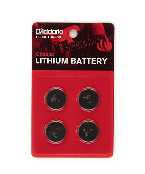 D’Addario CR2032 lithium batteries 4 - Pack - Remenyi House of Music