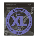 D'Addario ECG24 - Chromes Flat Wound JAZZ LIGHT 11 - 50 - Remenyi House of Music