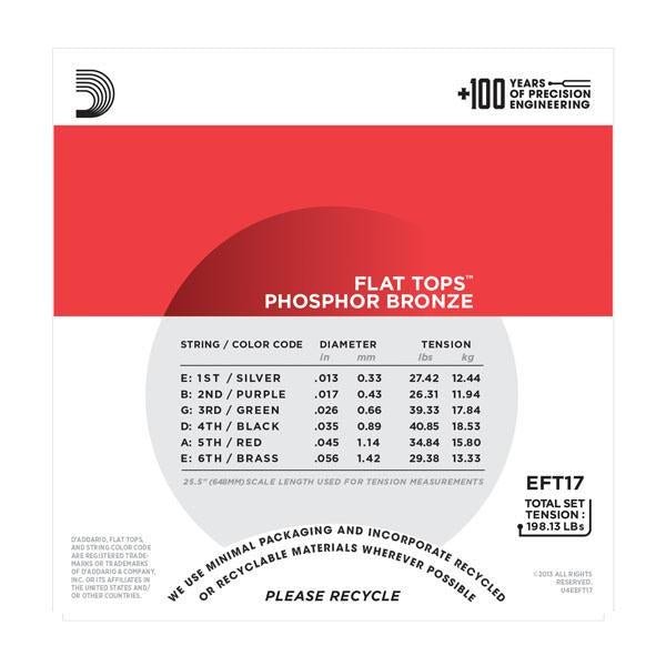 D'Addario EFT17 Flat Top Acoustic Strings 13 - 56 - Remenyi House of Music