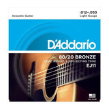 D'Addario EJ11 - 80/20 Bronze Light 12 - 53 - Remenyi House of Music