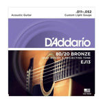 D'Addario EJ13 80/20 Bronze Acoustic Guitar Strings Custom Light 11 - 52 - Remenyi House of Music