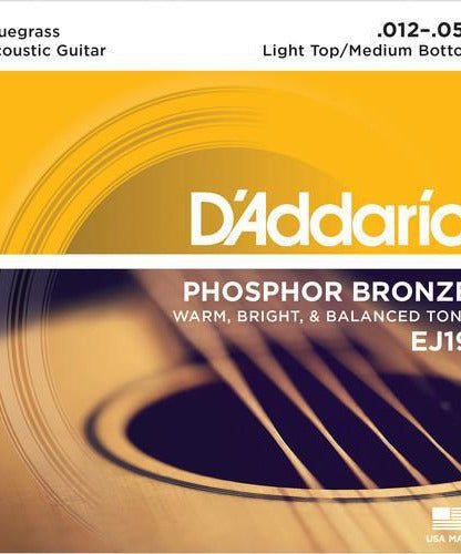 D'Addario EJ19 - Phosphor Bronze Blugrass L - Top H - Btm 12 - 56 - Remenyi House of Music