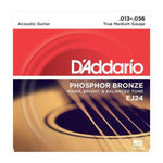 D'Addario EJ24 Phosphor Bronze Acoustic Guitar Strings True Medium 13 - 56 - Remenyi House of Music