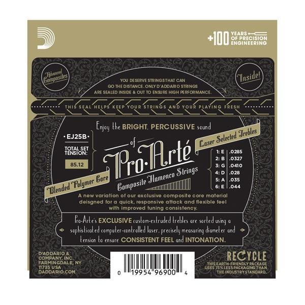 D'Addario EJ25B Flamenco Guitar Strings with Black Trebles, Full Set - Remenyi House of Music