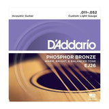 D'Addario EJ26 - Phosphor Bronze CUSTOM LIGHT 11 - 52 - Remenyi House of Music