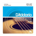 D'Addario EJ38 - Phosphor Bronze 12 - String Light 10 - 47 - Remenyi House of Music