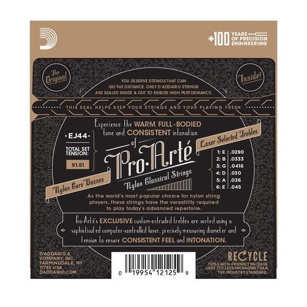 D'Addario EJ44 - Pro Arte Silver/Clear/Extra Hard - Remenyi House of Music