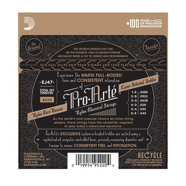 D'Addario EJ47 80/20 Bronze Pro - Art̩ Nylon, Normal Tension - Remenyi House of Music