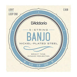 D'Addario EJ60 5 - String Banjo, Nickel, Light, 9 - 20 - Remenyi House of Music