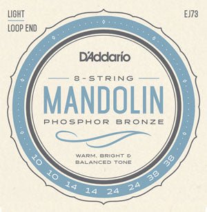 D'Addario EJ73 - Mandolin Phosphor Bronze Light 10 - 38 - Remenyi House of Music