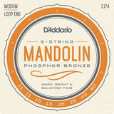 D'Addario EJ74 Mandolin Strings, Phosphor Bronze, Medium, 11 - 40 - Remenyi House of Music