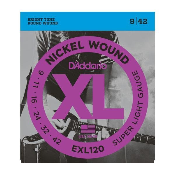 D'Addario EXL120 - Nickel Wound SUPER LIGHT 09 - 42 - Remenyi House of Music