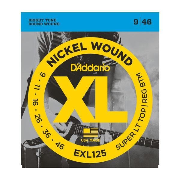 D'Addario EXL125 - Nickel Wound SUPER L - TOP R - BTM 09 - 46 - Remenyi House of Music