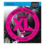 D'Addario EXL170BT Nickel Wound, Balanced Tension Regular Light, .45 - 107 - Remenyi House of Music