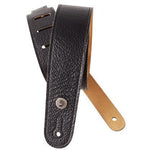 D'ADDARIO GARMENT LEATHER STRAP - BLACK - Remenyi House of Music